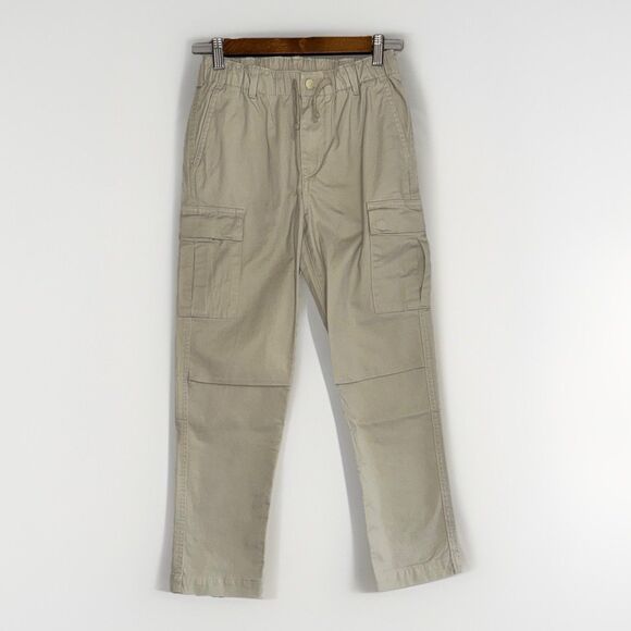 Ralph Lauren Boys 10 Chino Dress Pants Stretch Cargo Khaki Elastic Drawstring - Picture 2 of 16
